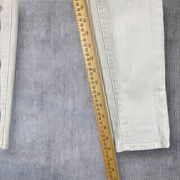 7 For All Mankind Maternity Jeans Womens 26 Skinny Ankle White stretch Pants - Picture 6 of 13